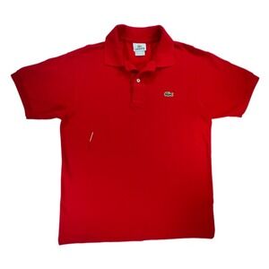 Lacoste Polo Shirt Mens Small 3 Red Classic Fit Short Sleeve Croc Logo